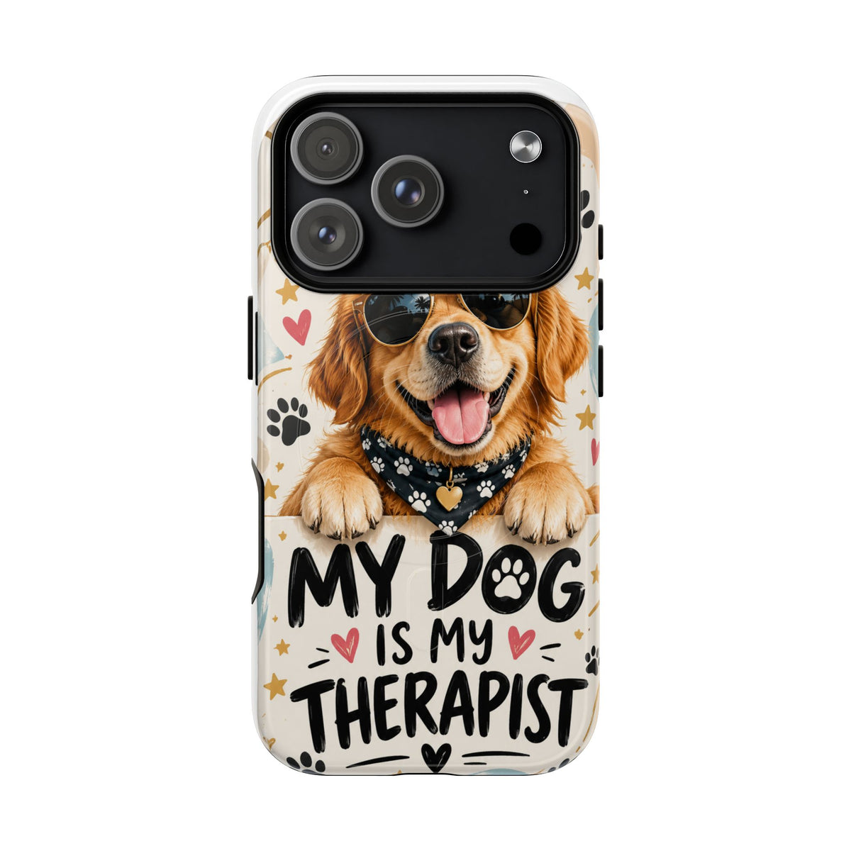 Phone Case — “My Dog Is My Therapist” Cute Dog Magnetic Tough Case by Printify