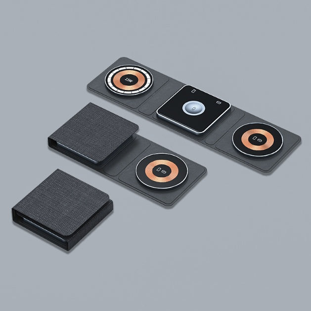 3 In 1 Magnetic Folding Wireless Charger Station For Apple Watch AirPods Phone by Baldwin Baby Company