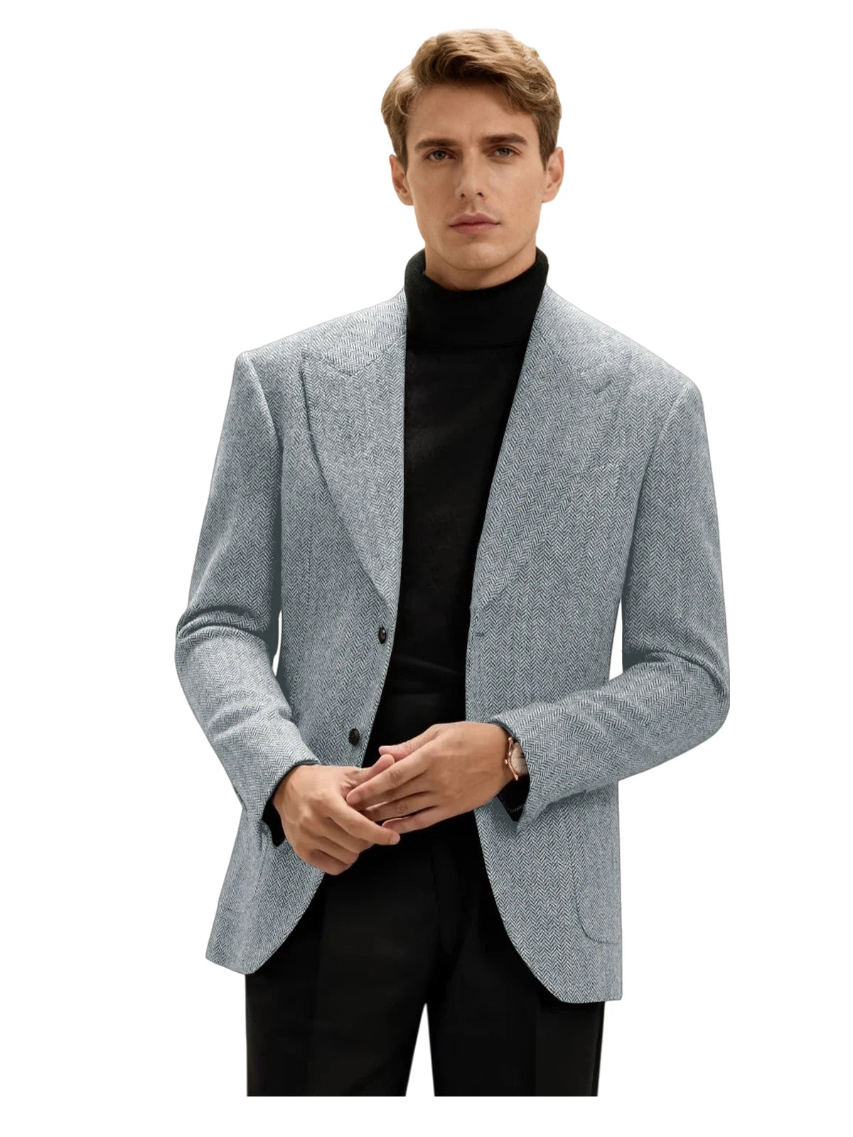 Classic Italian Men's Suit Jacket, Single Breasted, Autumn Winter Retro Warm Suit Men Herringbone Business Casual Men's Clothing by Dralexda Shop