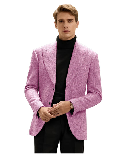 Classic Italian Men's Suit Jacket, Single Breasted, Autumn Winter Retro Warm Suit Men Herringbone Business Casual Men's Clothing by Dralexda Shop