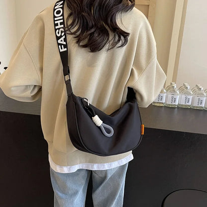 Nancy Tino Nylon Crossbody Bag Women Wide Strap Hobo Purse by Dralexda Shop