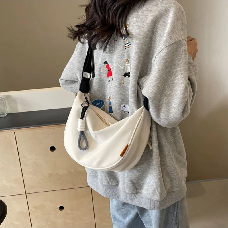 Nancy Tino Nylon Crossbody Bag Women Wide Strap Hobo Purse by Dralexda Shop