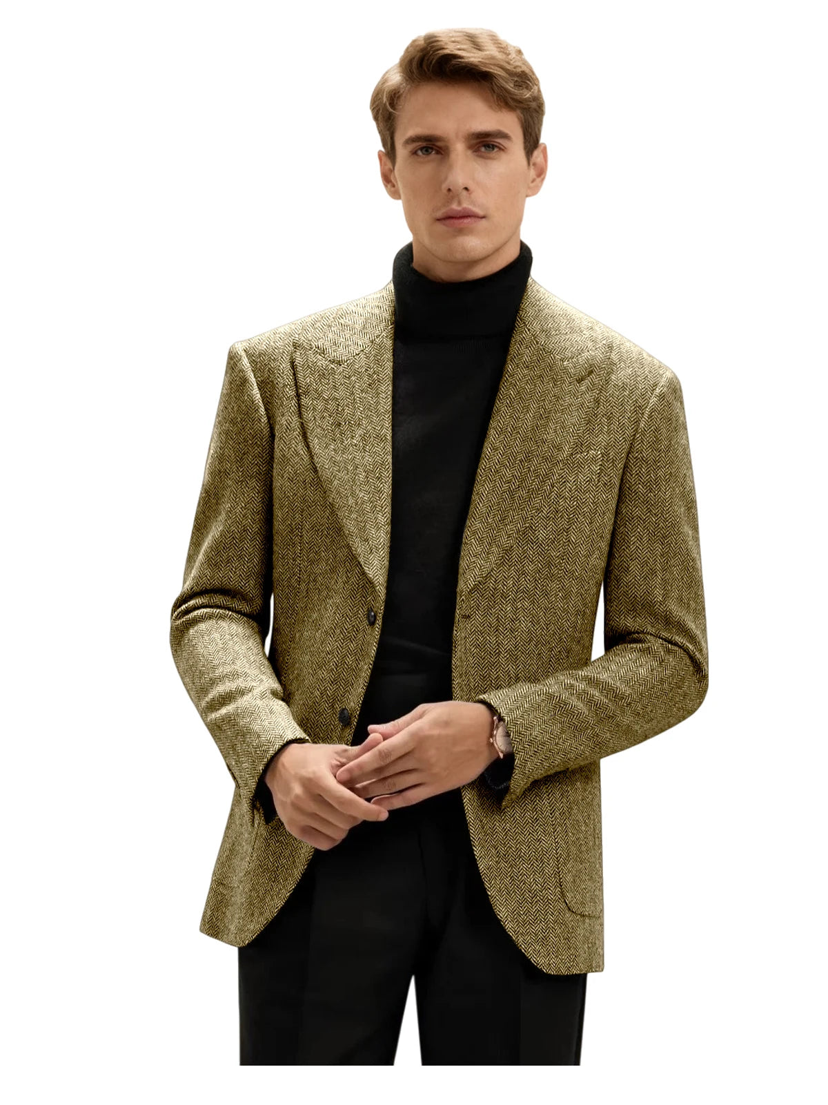 Classic Italian Men's Suit Jacket, Single Breasted, Autumn Winter Retro Warm Suit Men Herringbone Business Casual Men's Clothing by Dralexda Shop