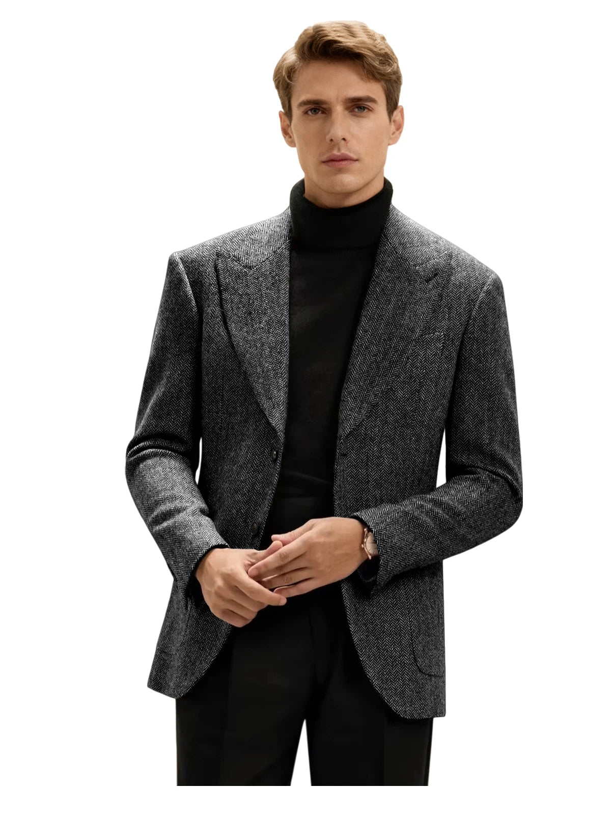 Classic Italian Men's Suit Jacket, Single Breasted, Autumn Winter Retro Warm Suit Men Herringbone Business Casual Men's Clothing by Dralexda Shop