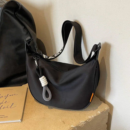 Nancy Tino Nylon Crossbody Bag Women Wide Strap Hobo Purse by Dralexda Shop