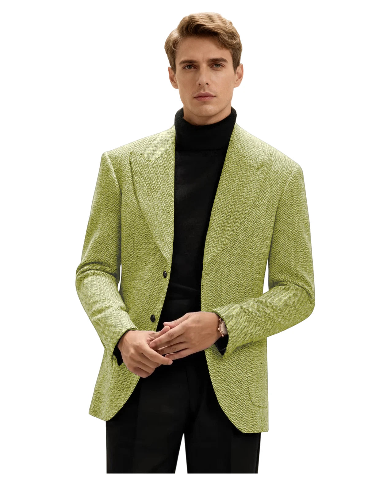 Classic Italian Men's Suit Jacket, Single Breasted, Autumn Winter Retro Warm Suit Men Herringbone Business Casual Men's Clothing by Dralexda Shop