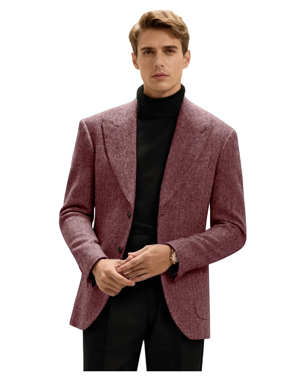 Classic Italian Men's Suit Jacket, Single Breasted, Autumn Winter Retro Warm Suit Men Herringbone Business Casual Men's Clothing by Dralexda Shop