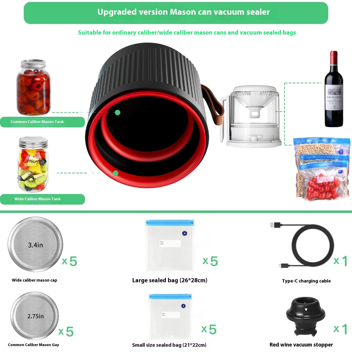 Electric Mason Jar Vacuum Machine Automatic Capper by Baldwin Baby Company